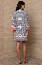 Judy Jersey  Short Dress, Color_Ivory 