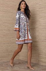 Judy Jersey  Short Dress, Color_Ivory 