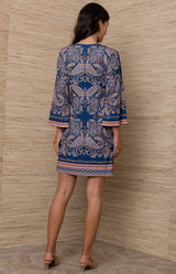 Judy Jersey  Short Dress, Color_Navy