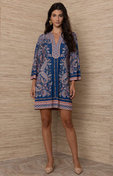 Judy Jersey  Short Dress, Color_Navy