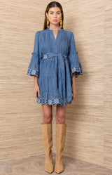 Orion Tencel Short  Dress, Color_Blue 