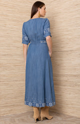 Este Chambray Dress, Color_Blue