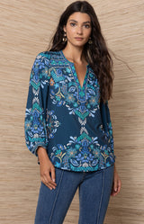 Emiliana Jersey Top, Color_Navy