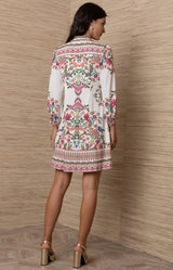 Aithne Jersey  Short Dress, Color_Ivory