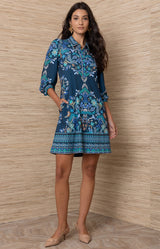 Aithne Jersey  Short Dress, Color_Navy