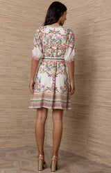 Sage Linen Short Dress, Color_Ivory 