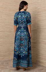 Sage Long Maxi Dress, color_Navy