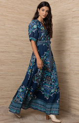 Sage Long Maxi Dress, color_Navy