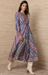 Arely Midi Dress, Color_Navy
