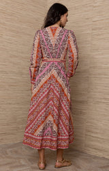 Arely Midi Dress, Color_Orange 
