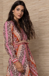 Arely Midi Dress, Color_Orange 