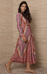 Arely Midi Dress, Color_Orange 