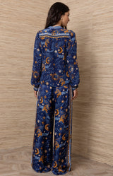 Dawn Silk Top, Color_Navy