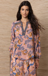 Dawn Silk Top, Color_Pink