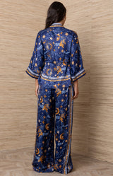 Therese Charmeuse Silk Top, Color_Navy