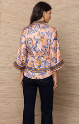 Therese Charmeuse Silk Top, Color_Pink