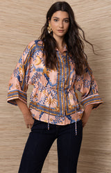 Therese Charmeuse Silk Top, Color_Pink