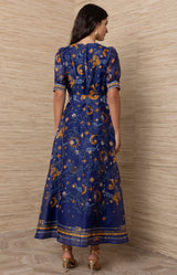 Indiana Organza Maxi Dress, Color_Navy