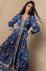 Emryn Long Maxi Dress, Color_Navy