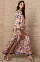 Rowena Silk Maxi Dress, Color_Pink
