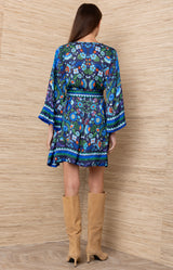 Aviva Viscose Short Dress_color_Navy