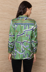 Wilhelmina Silk Top_Color_Green 