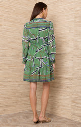 Cielo Chiffon Short Dress_Color_Green 