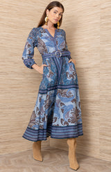 Hestia Linen long Dress_Color_Blue