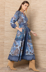 Hestia Linen long Dress_Color_Blue
