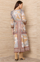 Hestia Linen long Dress_Color_Brown