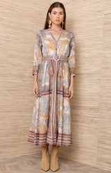 Hestia Linen long Dress_Color_Brown