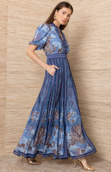 Liliosa Chiffon Maxi Dress_Color_Blue