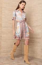 Celestia Jersey short Dress_Color_Brown