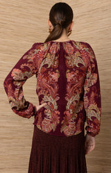 Ida Silk Top_Color_Wine 