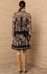 Isolde Chiffon Short Dress_Color_Black 
