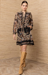 Isolde Chiffon Short Dress_Color_Black 