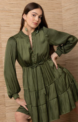 Arcadia Solid Short Dress_Color_Olive