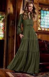 Arcadia  Solid  Maxi Dress