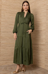 Arcadia Solid Maxi Dress_Color_Olive