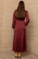 Arcadia Solid Maxi Dress_Color_Wine 