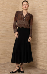 Mirielle Silk Top_Color_Brown
