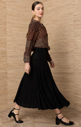 Mirielle Silk Top_Color_Brown