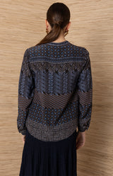 Mirielle Silk Top_Color_Navy