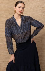 Mirielle Silk Top_Color_Navy
