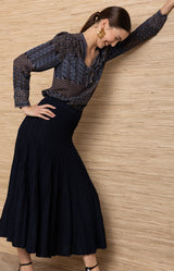 Mirielle Silk Top_Color_Navy