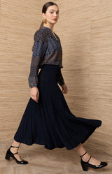 Mirielle Silk Top_Color_Navy