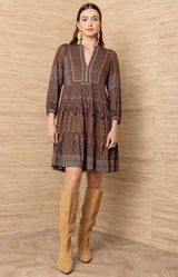Wilder Jersey Short Dress_Color_Brown