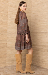 Wilder Jersey Short Dress_Color_Brown