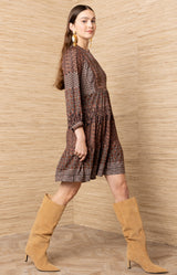 Wilder Jersey Short Dress_Color_Brown