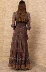 Blythe Chiffon Maxi Dress_Color_Brown